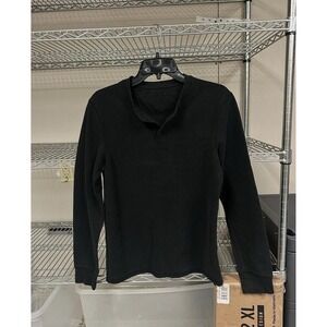 FADED GLORY‎ Mens Shirt Sz Medium Waffle Knit Dark GRAY/Black Grunge Y2K Vintage